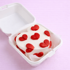 love bento cake big hearts