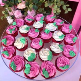 flowers cupcakes