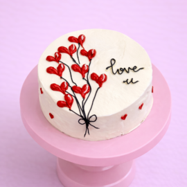 bento cake love u balloons
