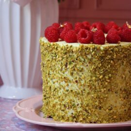 layer cake framboise pistache